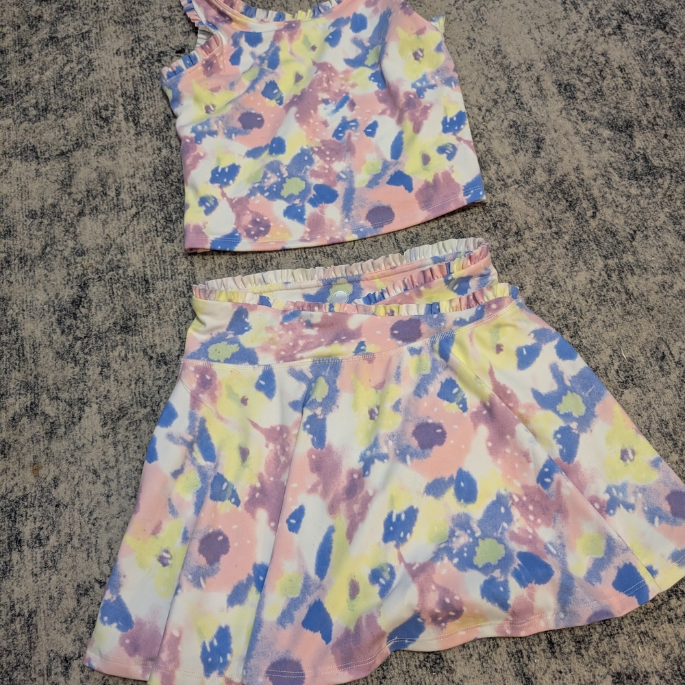 Yogalicious Kids Colorful Tie-Dye Skirt Set